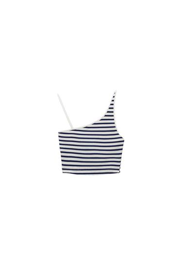 CROPPED RIBBED T-SHIRT