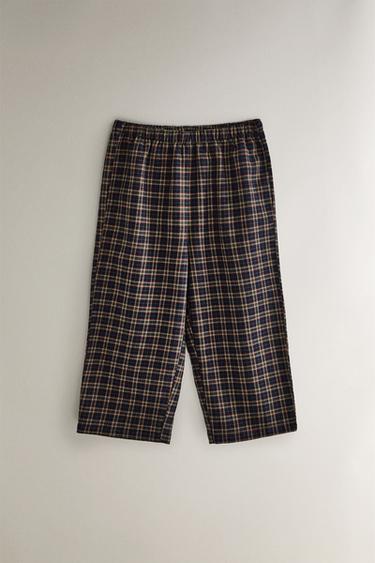 CHILDREN’S CHRISTMAS CHECK FLANNEL PYJAMA SET (SET OF 2) - red/navy by Zara - Image 3