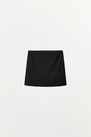 MINI JUPE DOUBLURE - Noir de Zara - Image 5