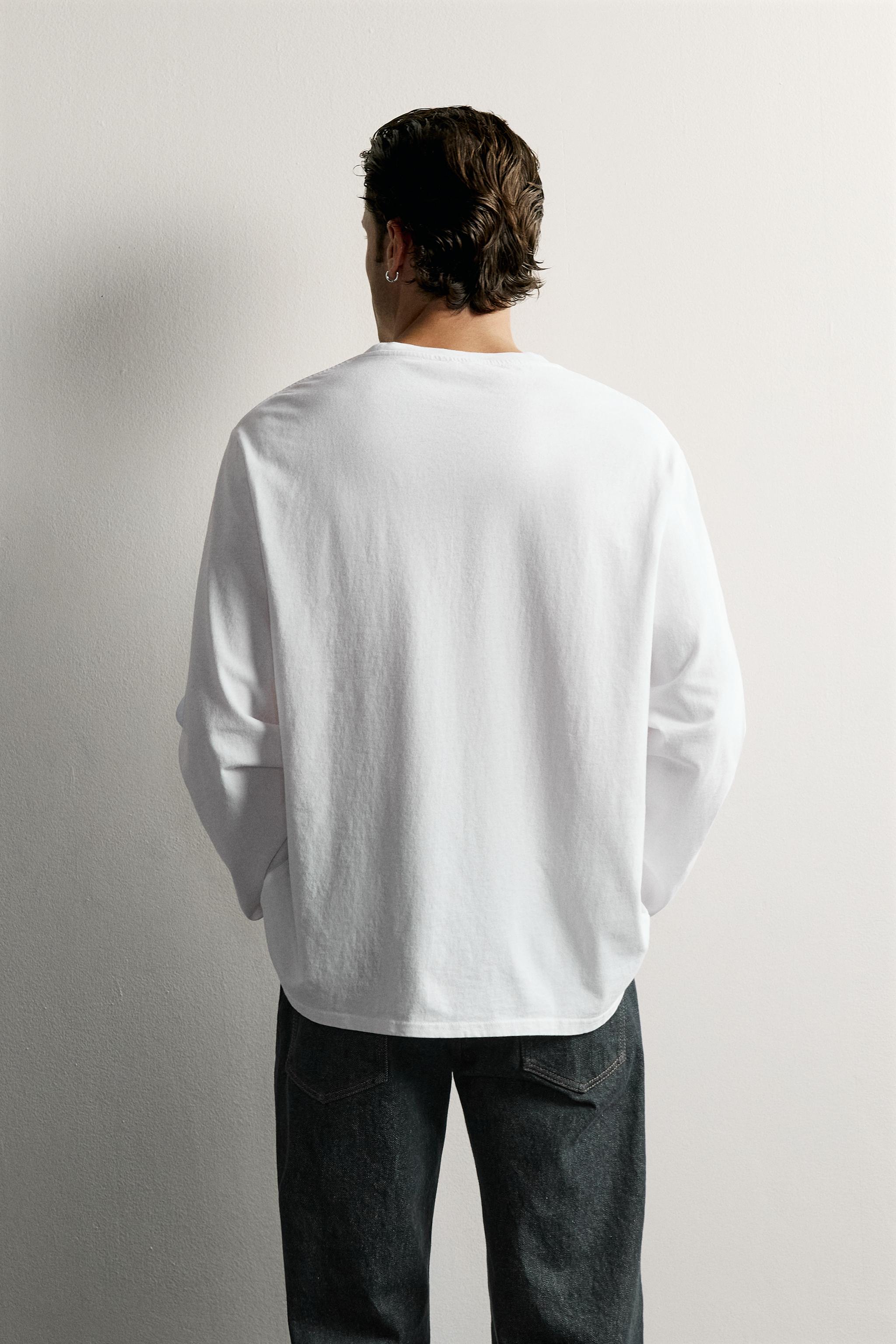 T-SHIRT DÉCONTRACTÉ À MANCHES LONGUES