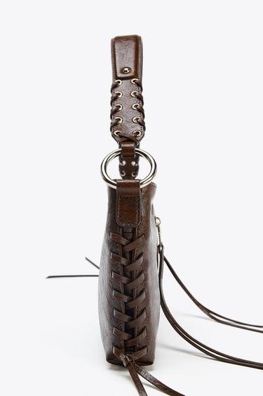 ZIPPED SHOULDER BAG - Chocolate by Zara - Image 4