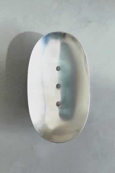 Zara METAL BATHROOM SOAP DISH - Silver