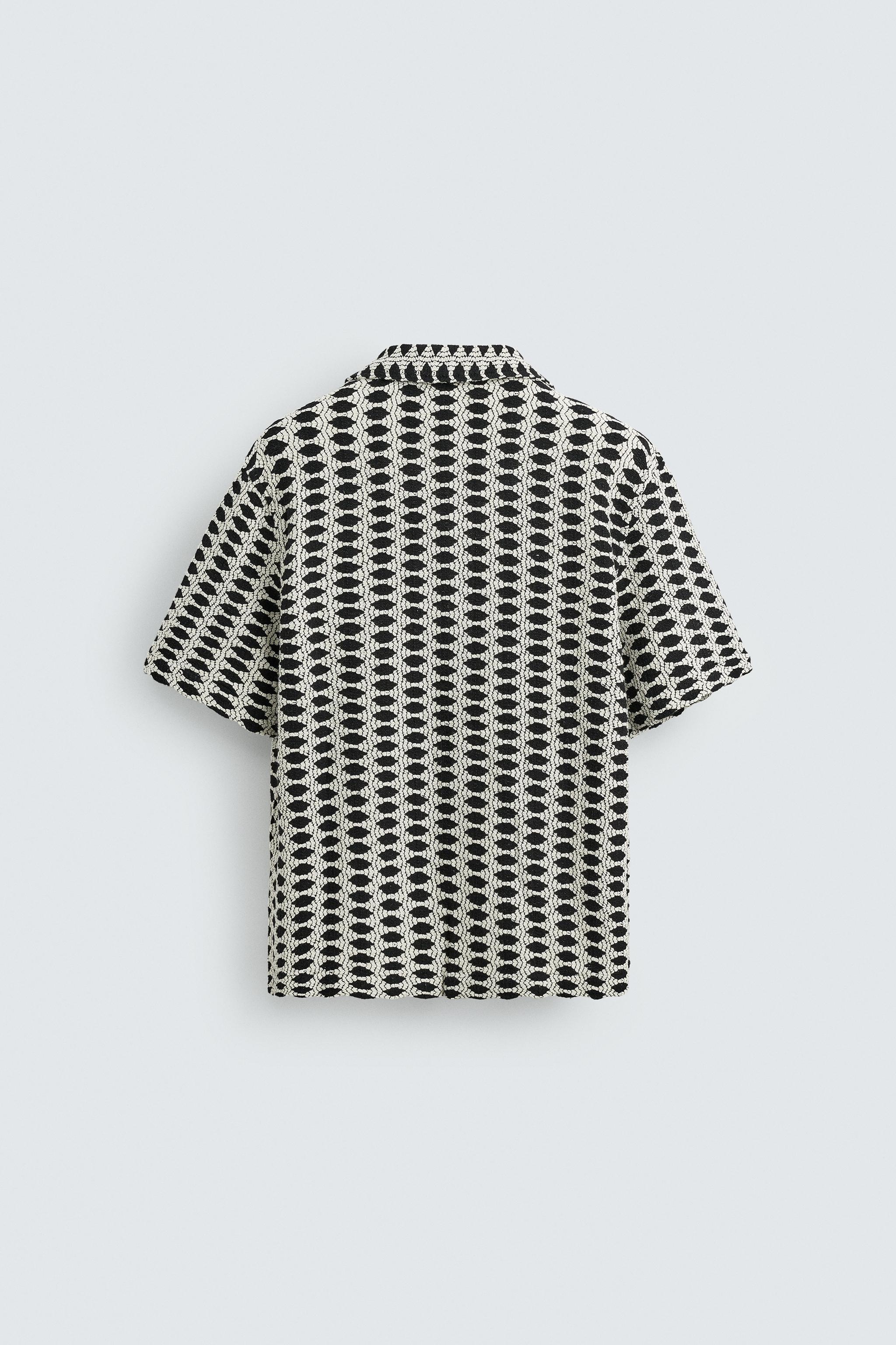 CHEMISE JACQUARD CONTRASTÉE