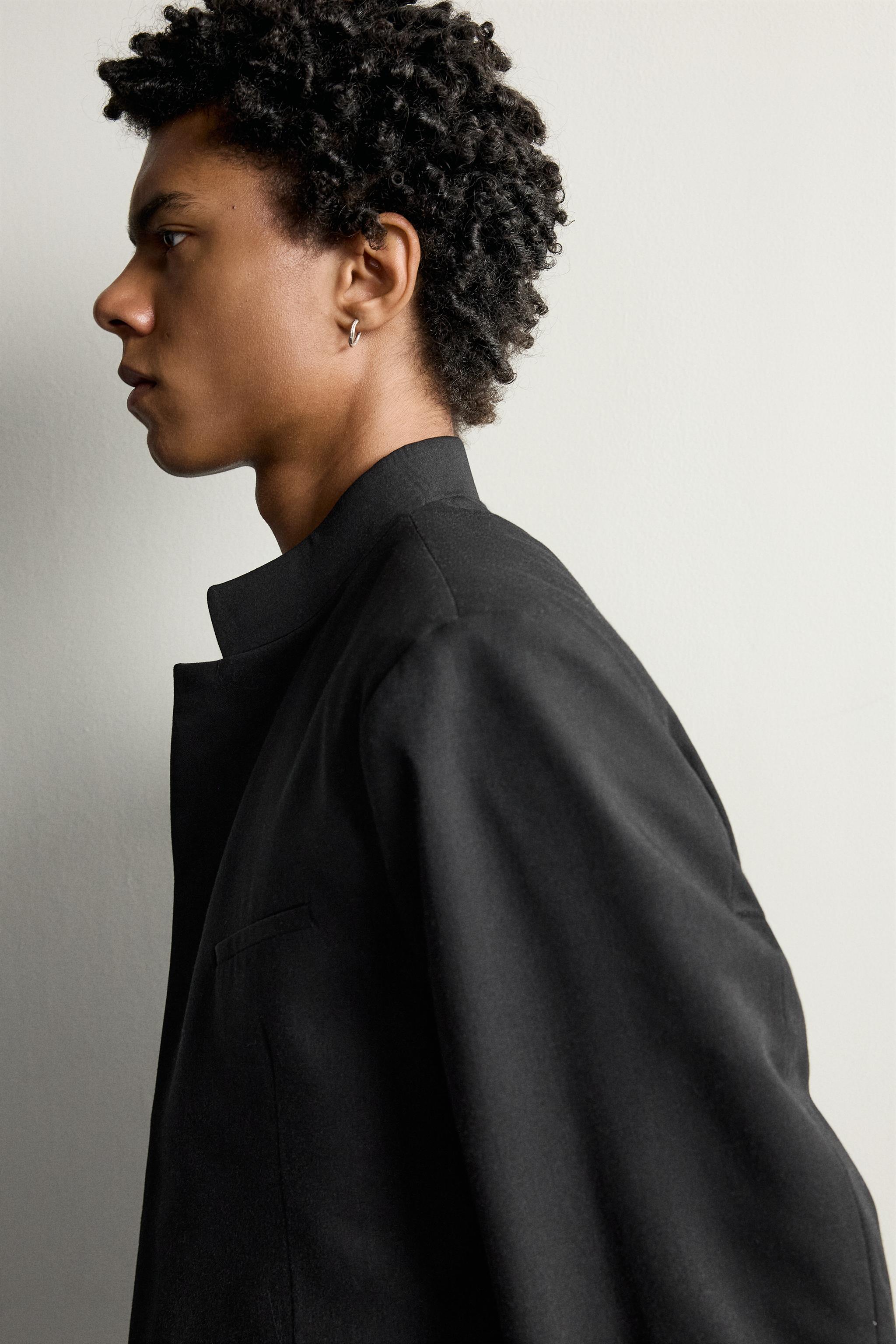 美品★ZARA【ザラ】クロップドブレザーフラップ　ノーカラージャケットMブラック クロップドフィット ポケット ブレザー - ブラック | ZARA Japan / 日本