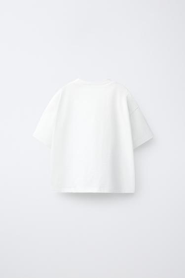 CROCHET PATCH T-SHIRT — Oyster-white 2