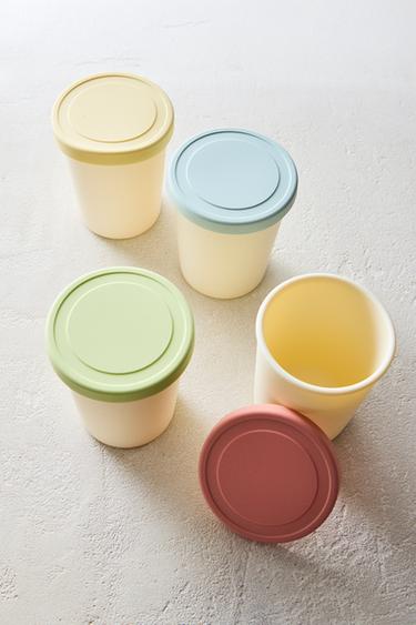 PACK OF SILICONE ICE CREAM TUBS (PACK OF 4) - Cream by Zara - Image 5