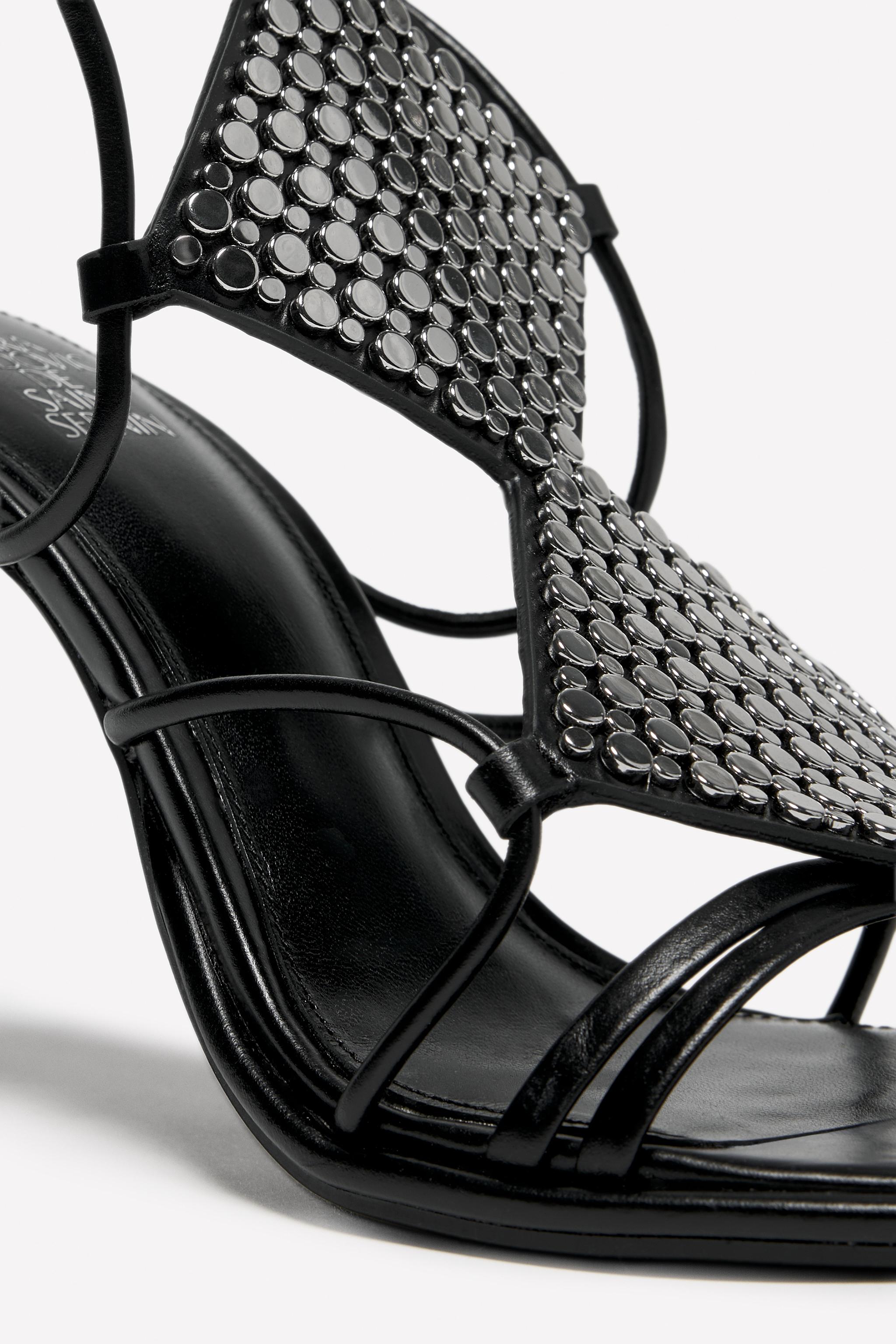 LEATHER STRAPPY STUDDED SANDALS LUDOVIC DE SAINT SERNIN x ZARA