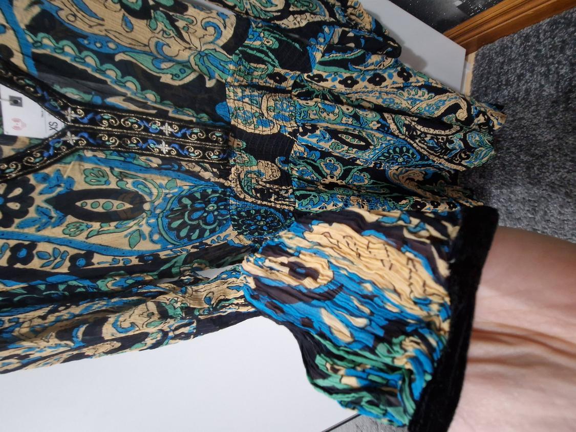 ZARA PRINTED SHORT DRESS WITH CONTRAST PIPING - Image 3