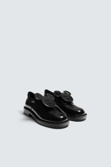 LEATHER LACE-UP MOCCASINS HARRY LAMBERT FOR ZARA x DISNEY - Black by Zara
