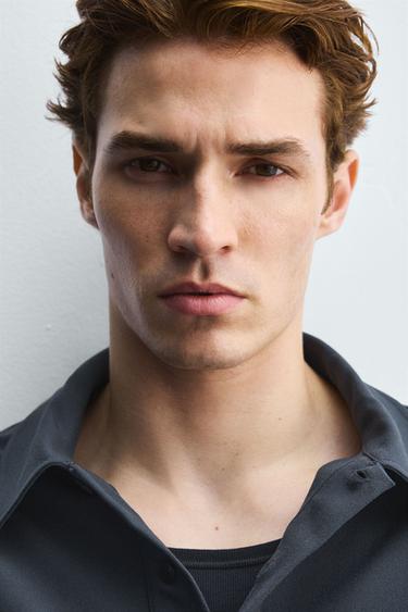 CHEMISE POLO FLUIDE - Plomb de Zara - Image 5