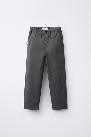 PANTALONI STRUTTURA ELASTICA - Grigio blu di Zara