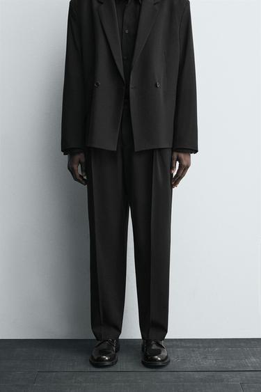 WOOL SUIT TROUSERS - Black by Zara