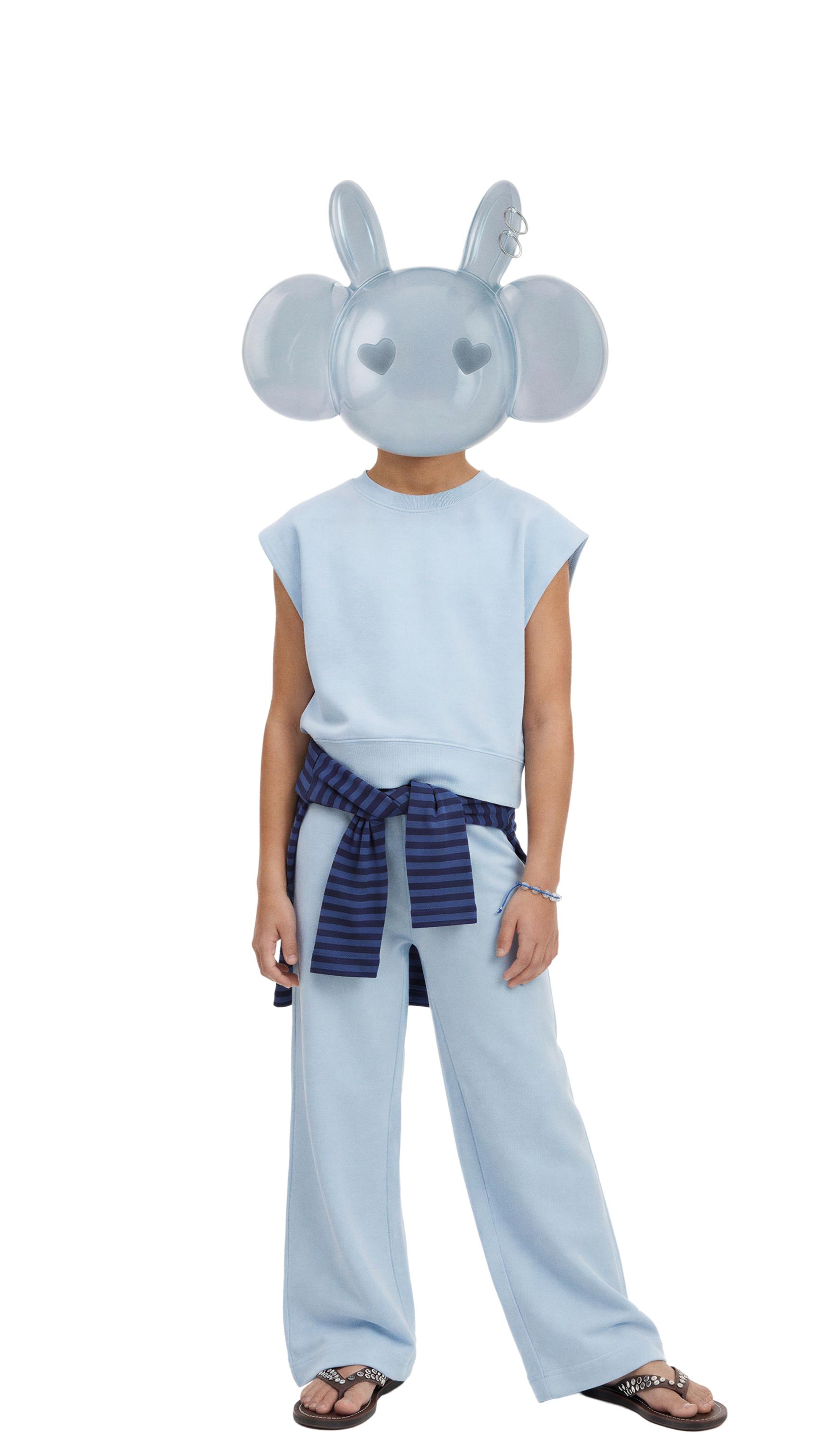 HEAVYWEIGHT WIDE LEG PANTS — Sky blue