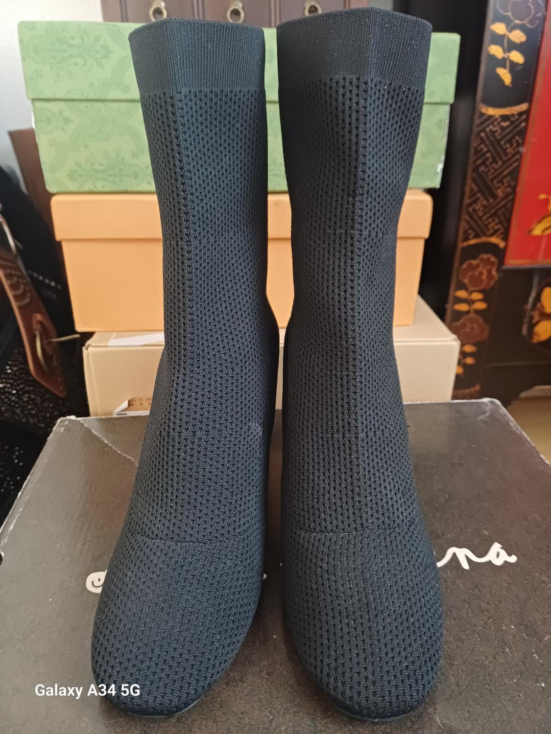 FABRIC HIGH HEEL ANKLE BOOTS