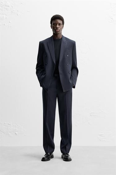 Zara PINSTRIPE SUIT PANTS - Striped - Image 0