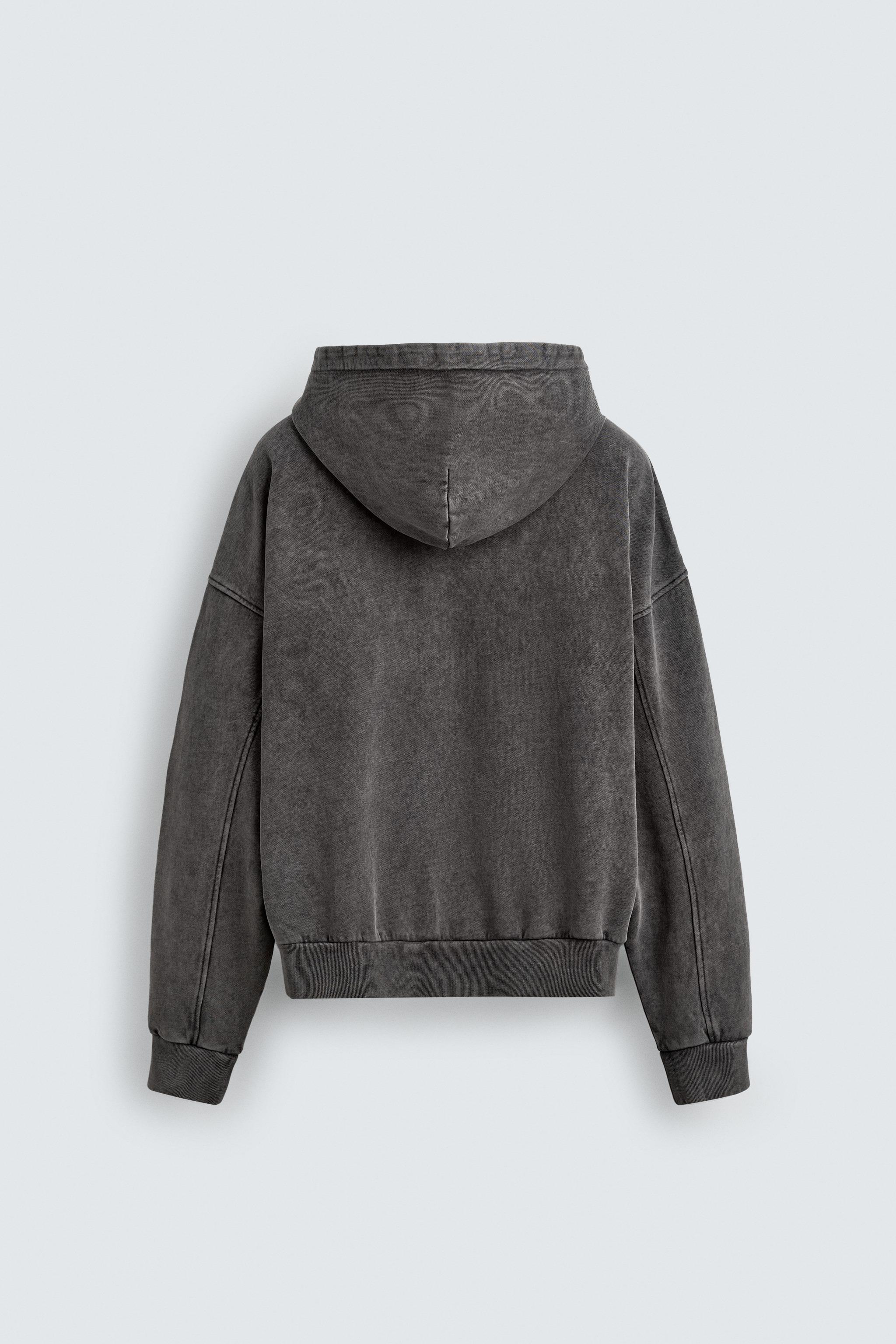 ウォッシュドジップアップフーディ - グレイッシュ | ZARA Japan / 日本