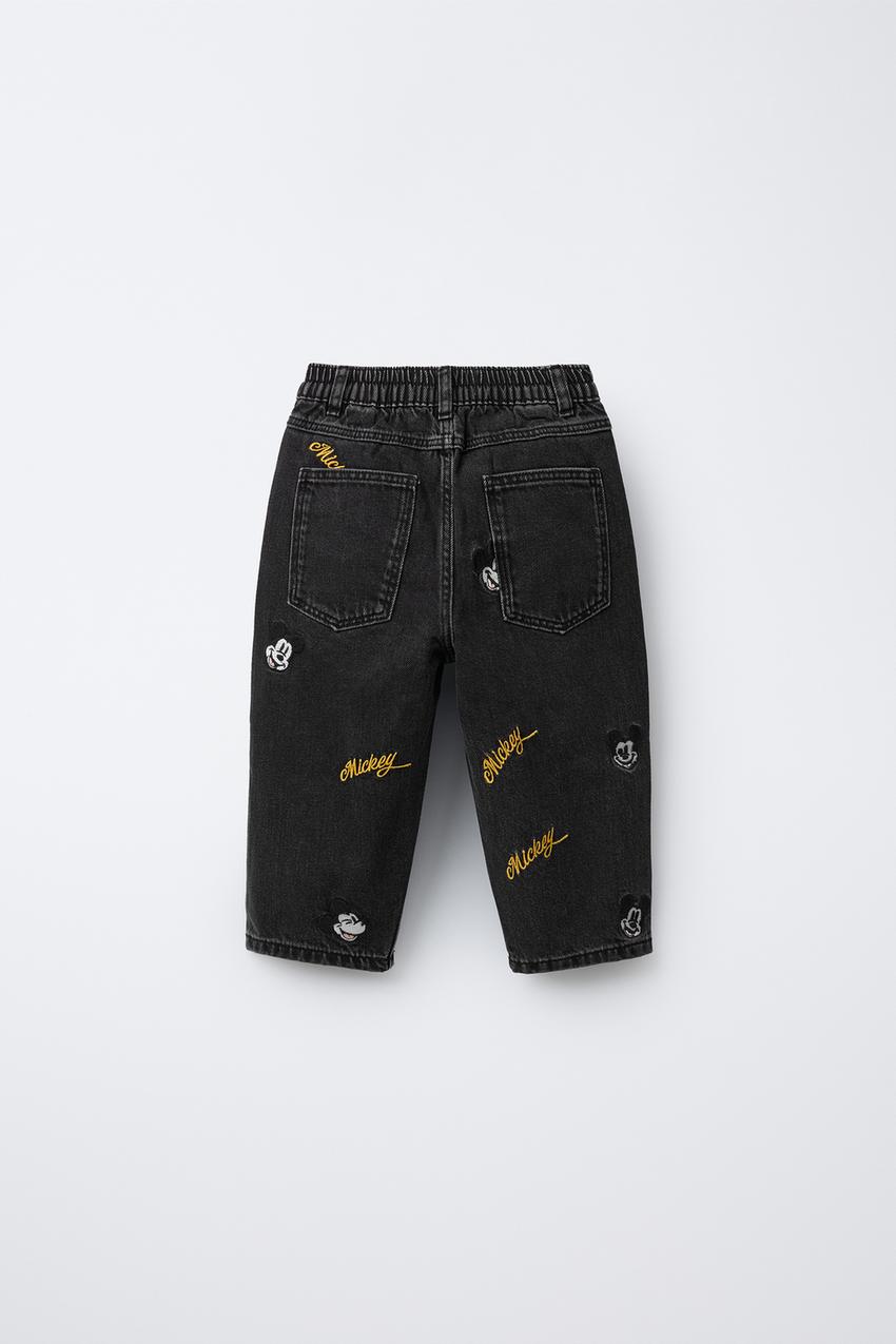 EMBROIDERED MICKEY MOUSE © DISNEY BAGGY JEANS