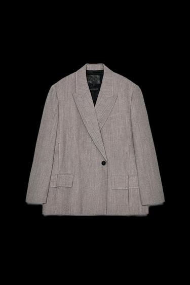 Zara OVERSIZED WOOL BLAZER ZW COLLECTION - Beige-brown - Image 0