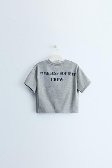 ZARA TIMELESS - SLOGAN PRINT T-SHIRT - Grey marl by Zara