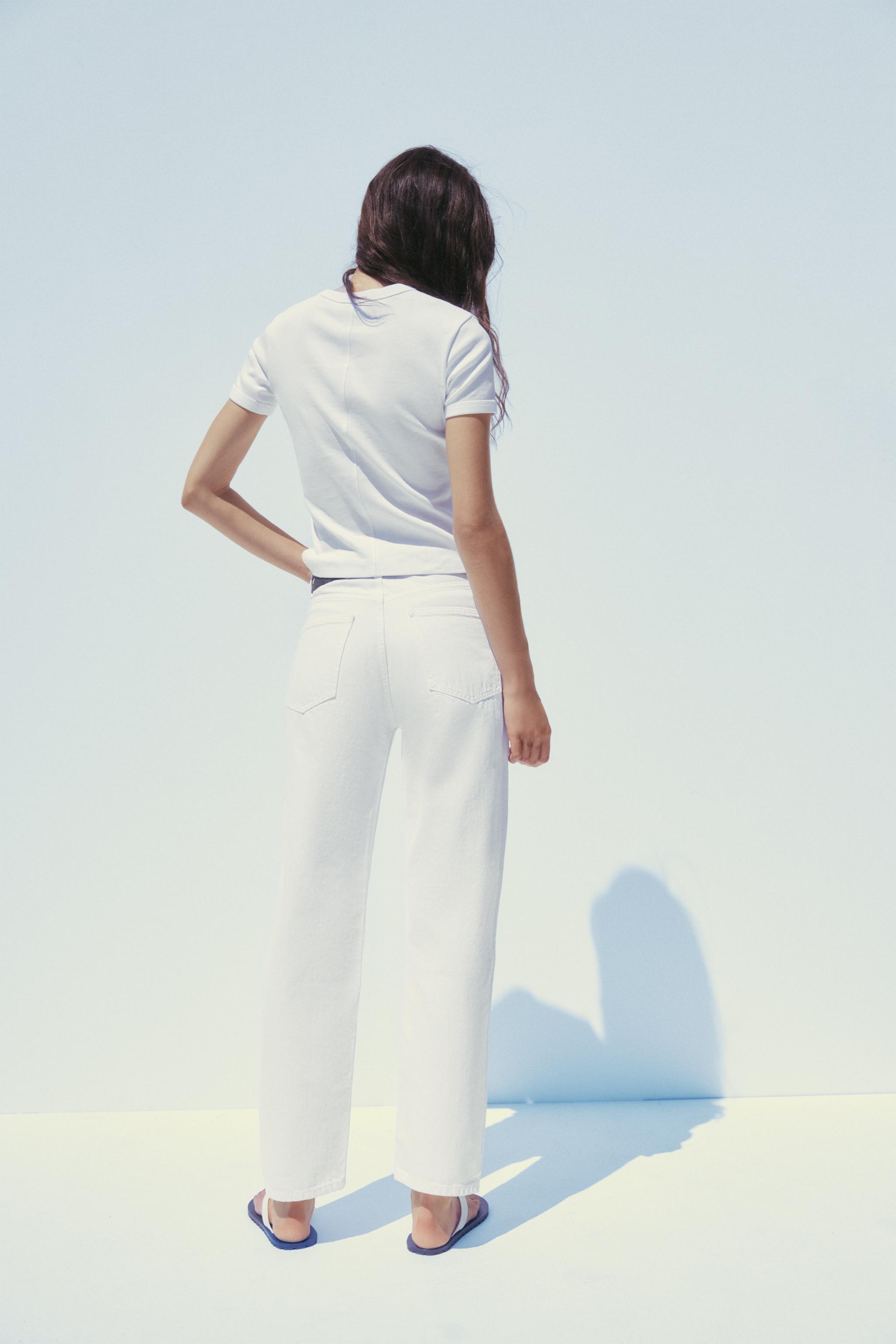 HIGH-WAISTED TRF MOM FIT JEANS