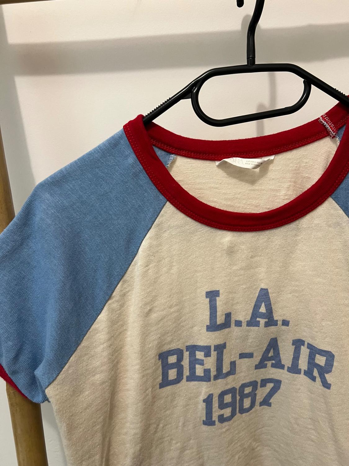 SLOGAN T-SHIRT WITH RIBBED TRIM - Image 2