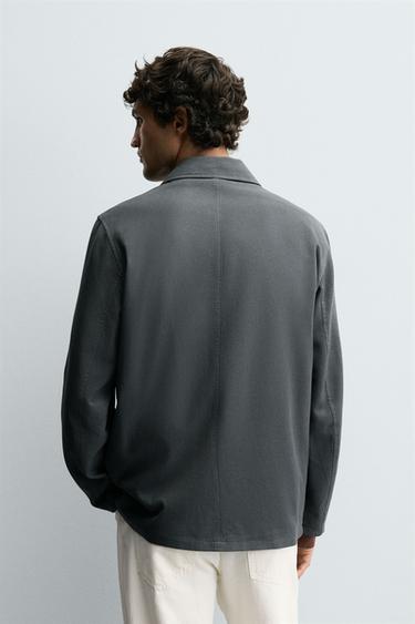 BLAZER COUPE DÉCONTRACTÉE STRUCTURÉE - Gris anthracite de Zara - Image 2