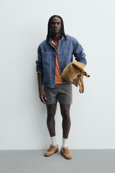 ВЕРХНЯ СОРОЧКА ЗІ ЗІРКАМИ - Колір синіх чорнил Zara - Зображення 0