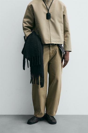 JEANS BALLOON FIT COSTURAS LIMITED EDITION - Khaki de Zara