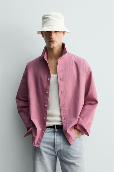 CAMISA ALGODÓN LAVADO - Rosa de Zara
