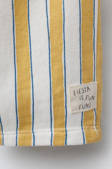 STRIPED BAGGY TROUSERS - Ecru/Yellow by Zara - Image 3