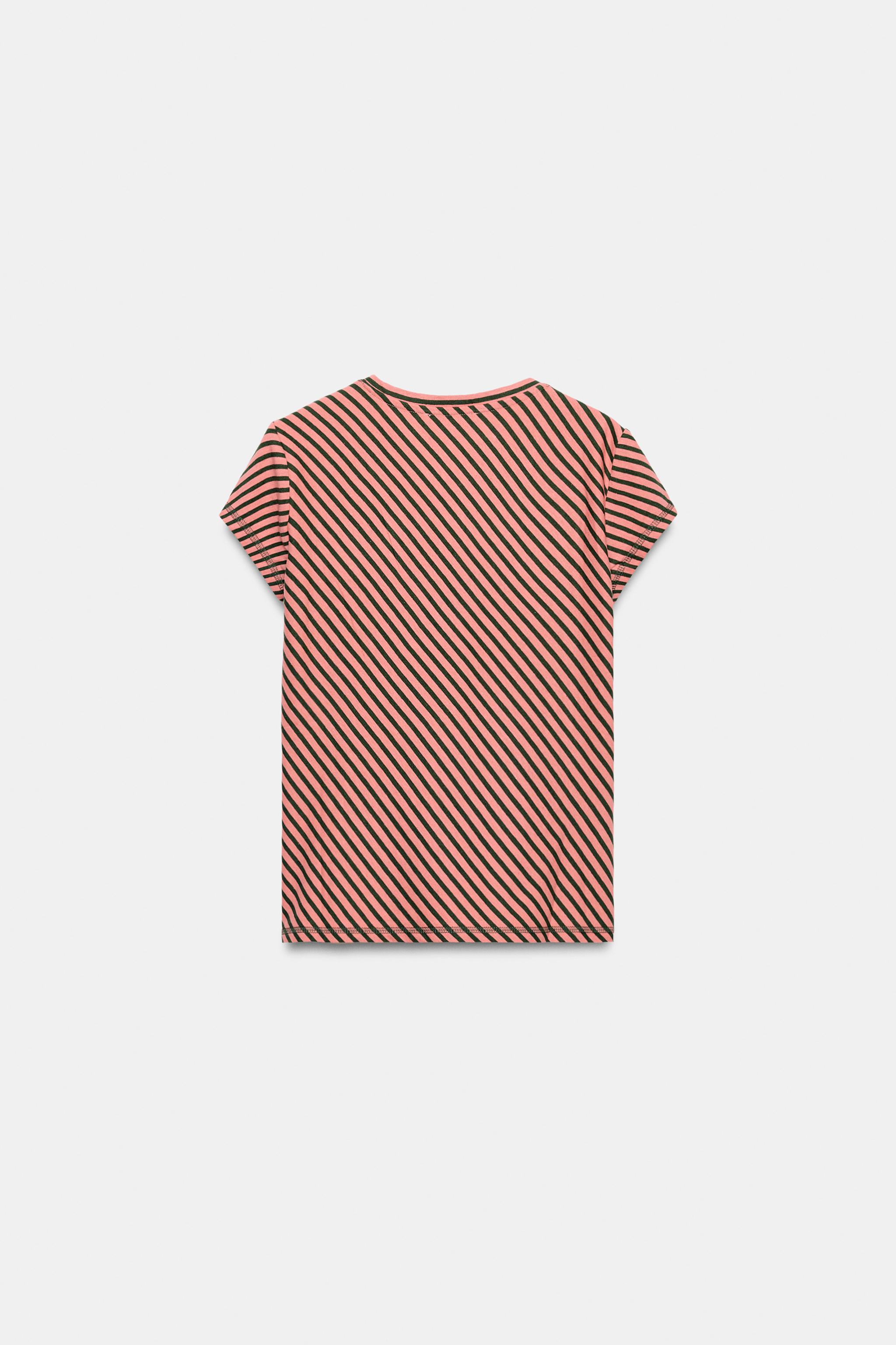 STRIPED LINEN BLEND T-SHIRT