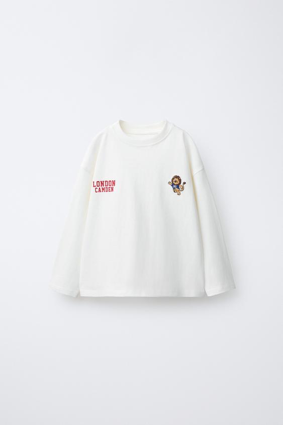 EMBROIDERED LION T-SHIRT - White by Zara - Image 0