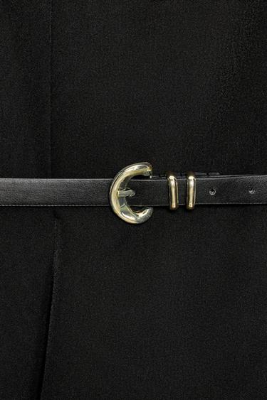 ROBE MINI AVEC CEINTURE - Noir de Zara - Image 9