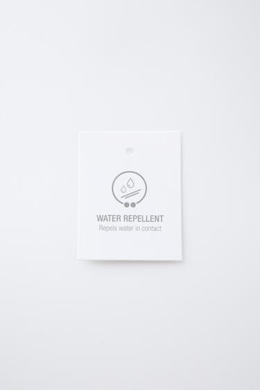 Zara WATER REPELLENT PUFFER COAT WITH BOWS - Ecru