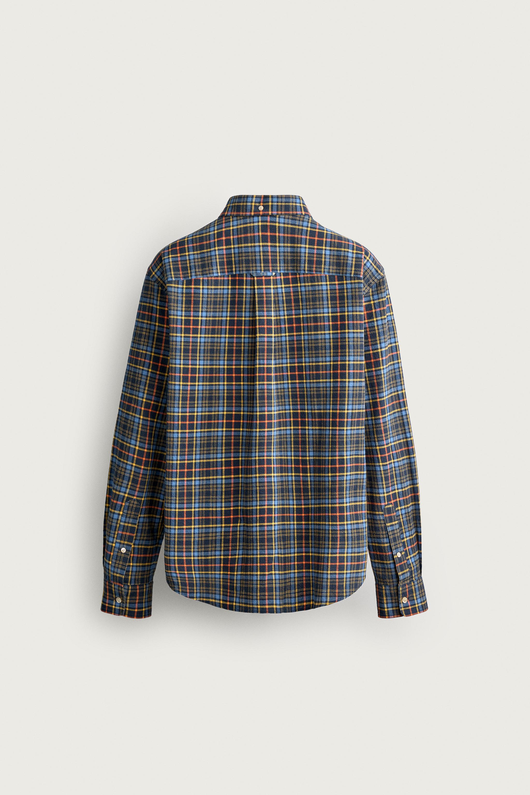 RELAXED FIT PLAID SHIRT