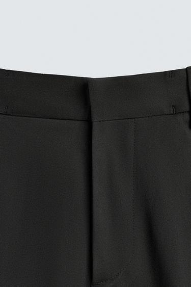WIDE-LEG PLEATED TROUSERS - Black by Zara - Image 8