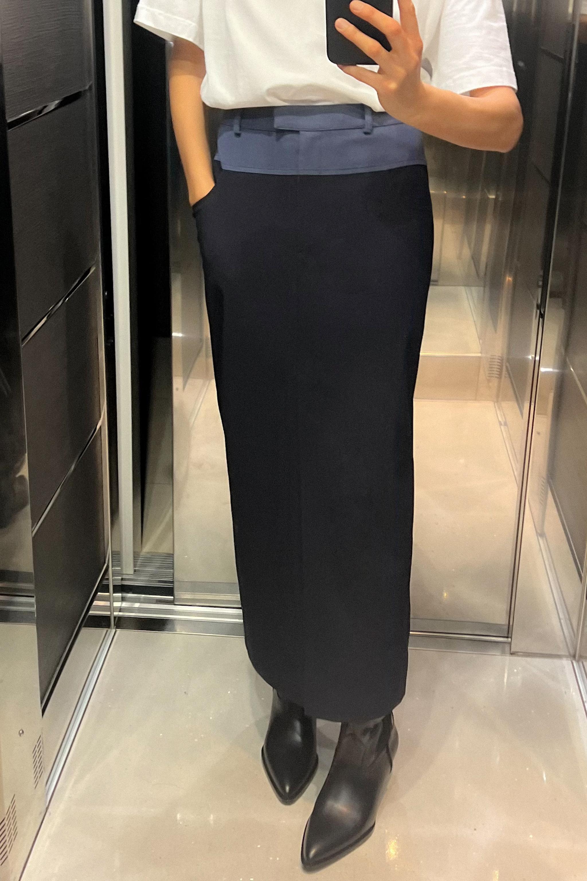 Pencil skirt zara discount navy