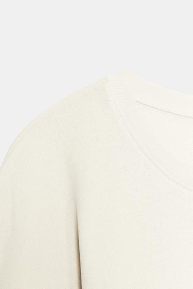 COTTON T-SHIRT - Ecru by Zara - Image 7