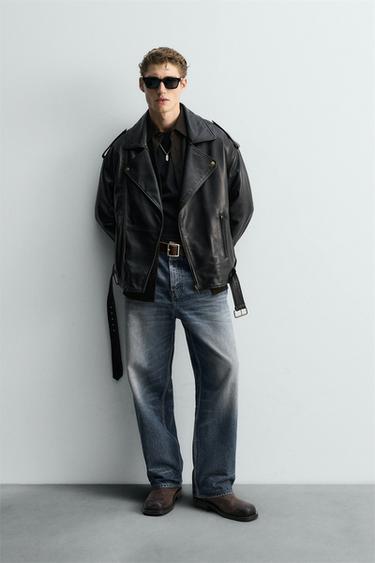 LEATHER BIKER JACKET LIMITED EDITION - Black by Zara - Image 0