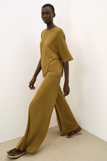 TOP MANCHES CHAUVE-SOURIS - Ocre de Zara - Image 2