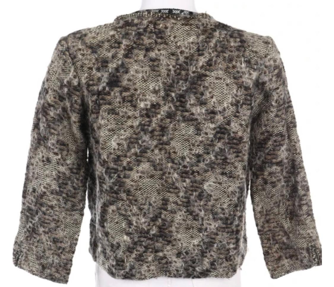SHORT TEXTURED WEAVE BLAZER - Image 3
