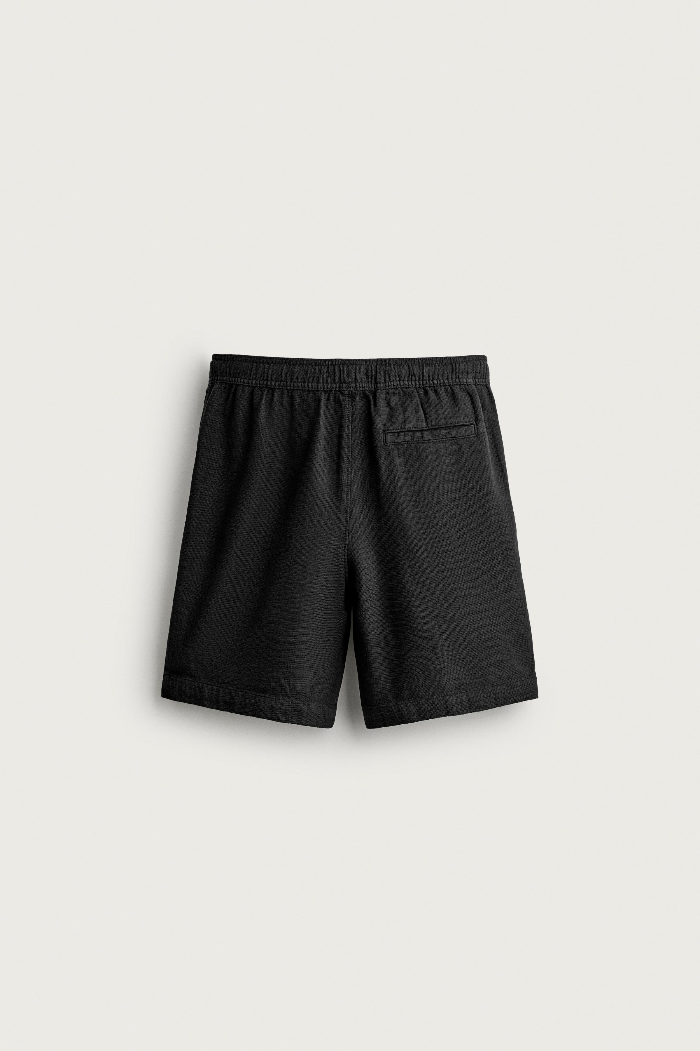 Мужские шорты Zara TEXTURED REGULAR FIT SHORTS — фото 8
