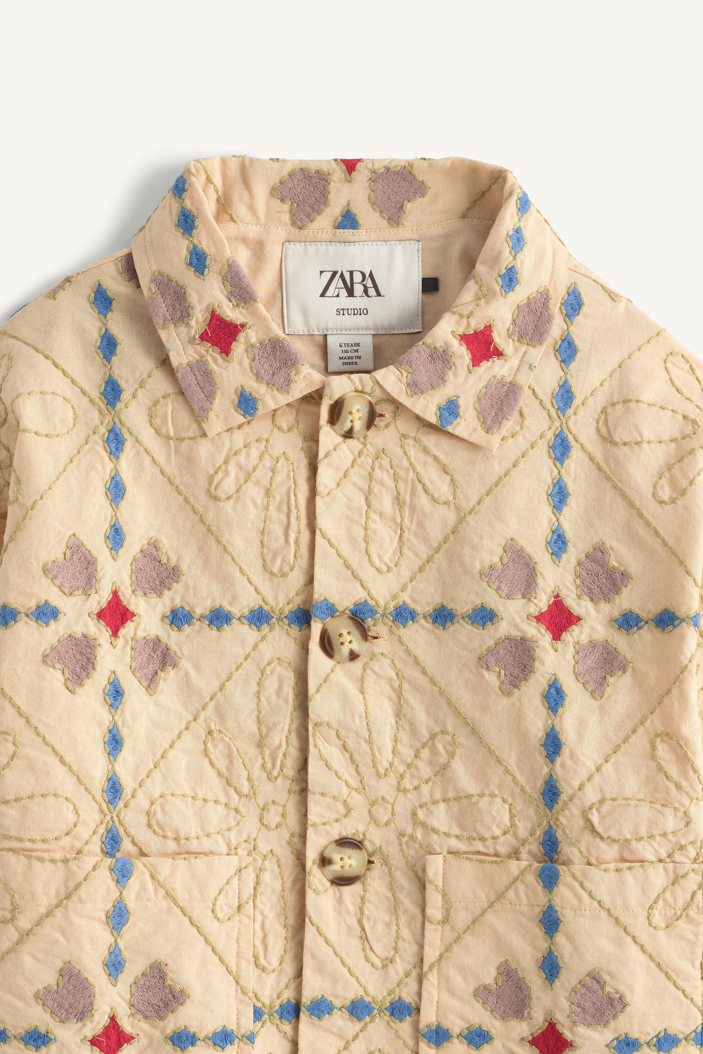 LIMITED EDITION 刺繍パフジャケット - ベージュ | ZARA Japan / 日本