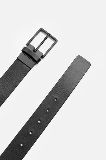 REVERSIBLE LEATHER BELT - Black by Zara - Image 5