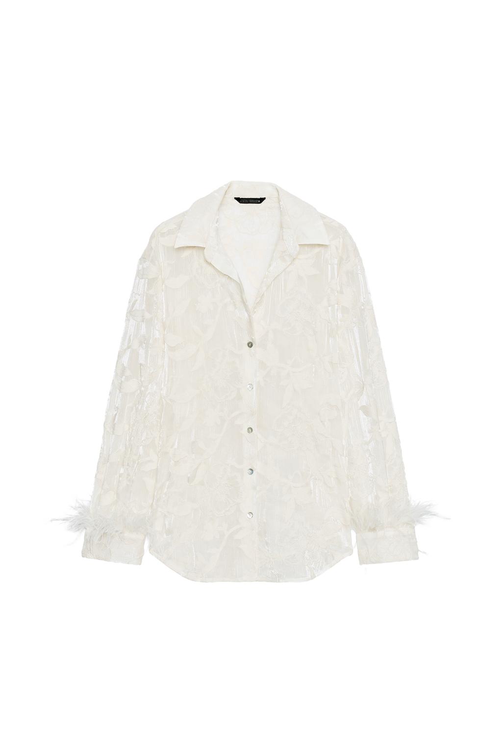 FEATHER EMBROIDERED SHIRT - image 3
