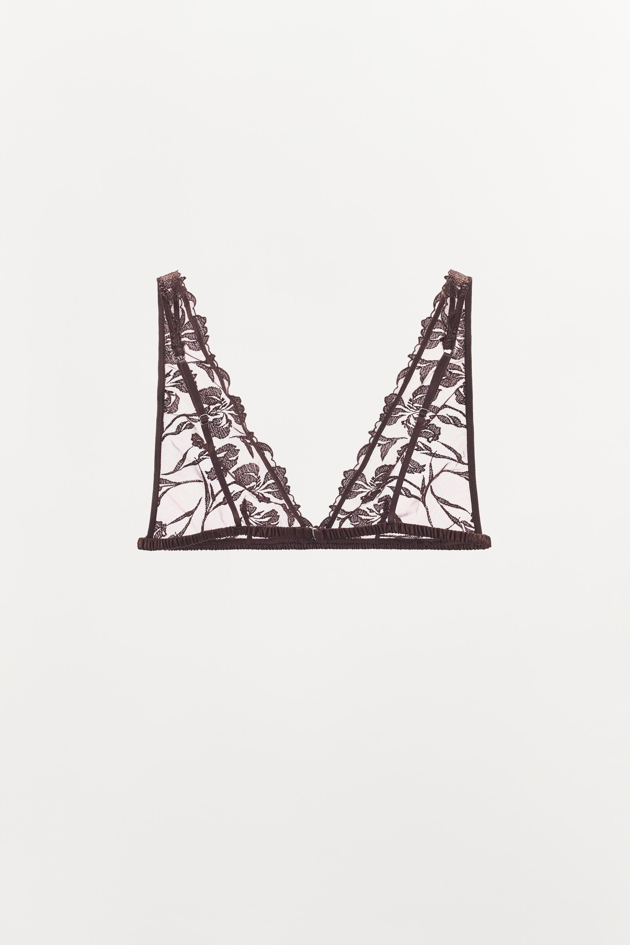 BRALETTE TRIANGLE BRODERIES DENTELLE