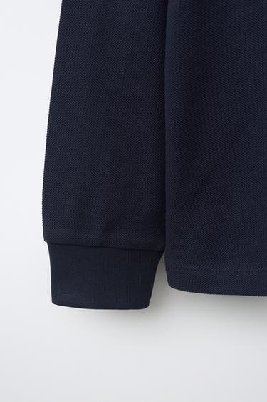 POLO UNI - Bleu nuit de Zara - Image 3