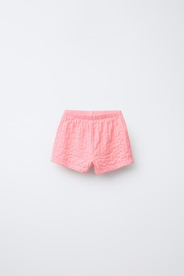 TEXTURED BERMUDA SHORTS - Pink by Zara