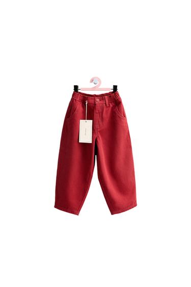 ZARA TIMELESS - PANTALÓN SARGA BALLOON - Rojo de Zara