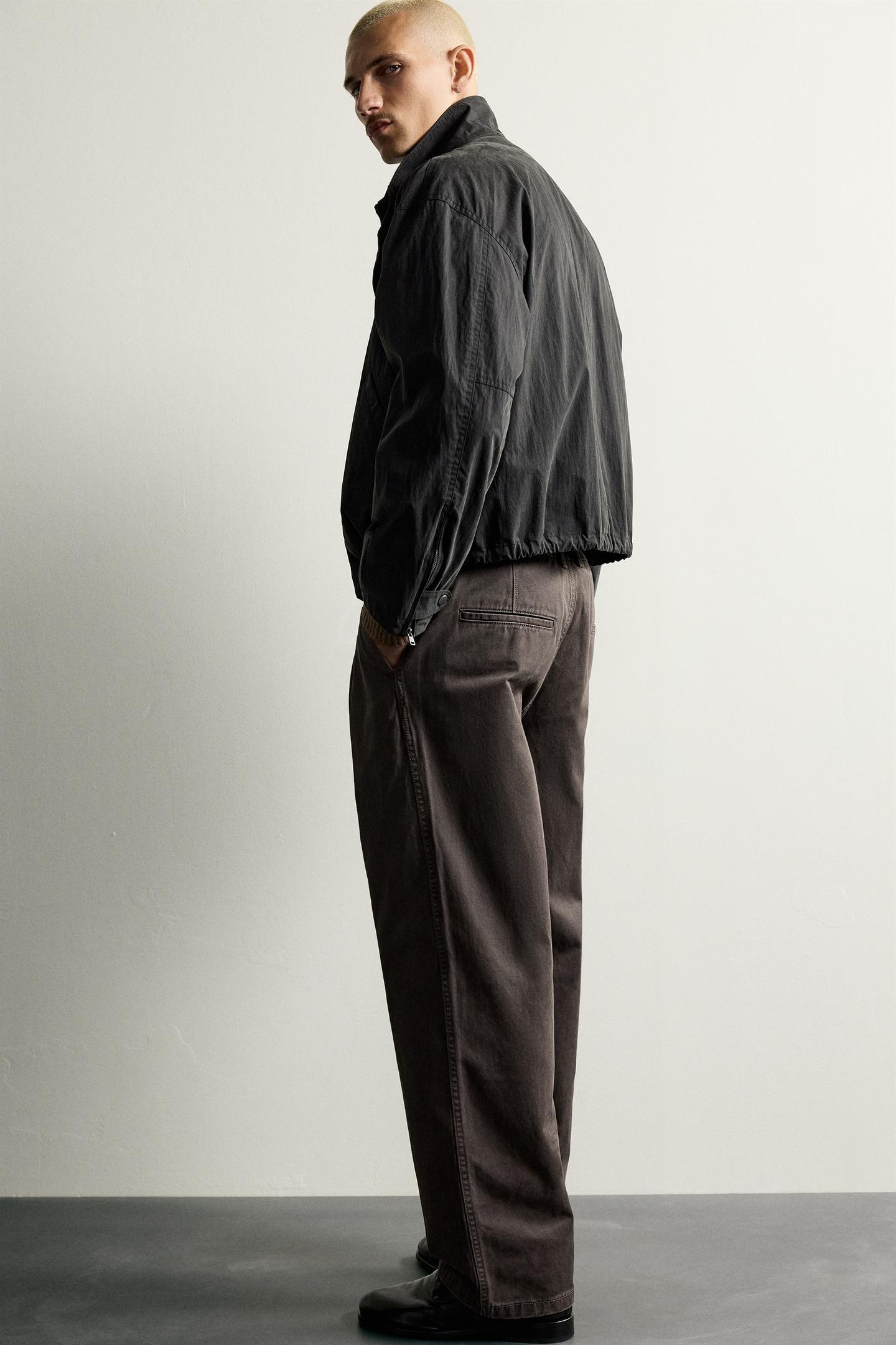 Мужская куртка Zara Cropped-Fit, цвет: Чёрный — фото 6